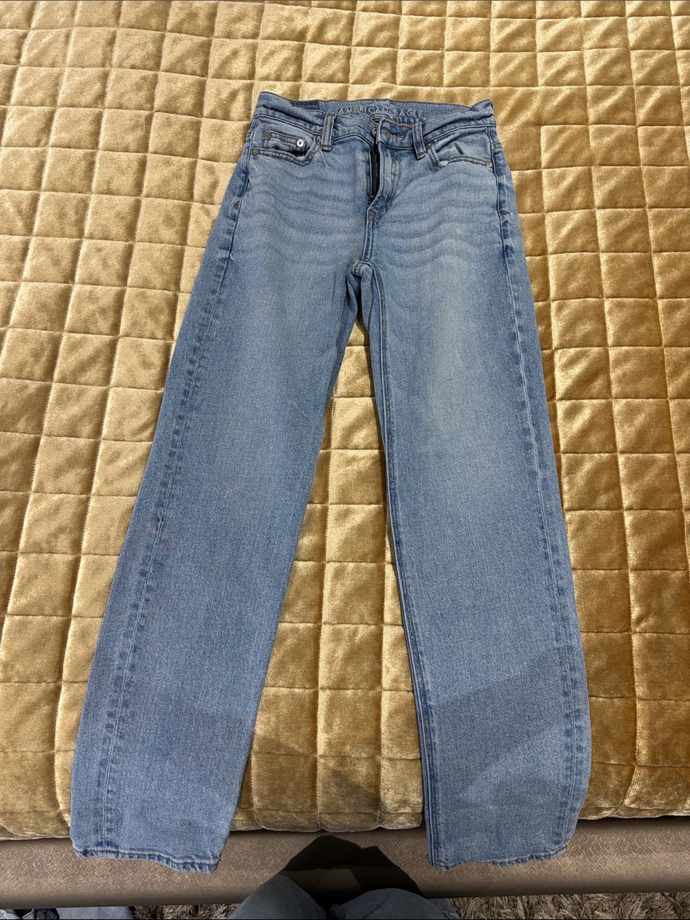 American Eagle Outfitters Straight-Leg Jeans in Light Blue